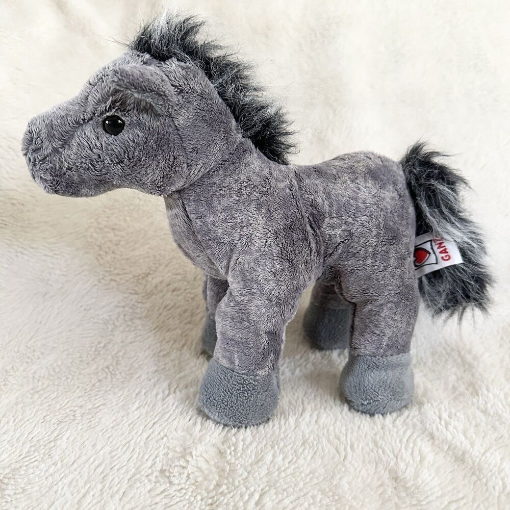 Webkinz Grey Arabian Plush No Code Horse Stuffed Animal Toy Ganz HM098